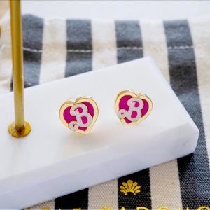 RARE BARBIE Lele Sadoughi x Barbie Earrings Studs Gold